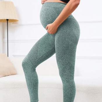 Дамски клин Регулируеми есенни високоразтегливи изрязани панталони Бременни панталони за йога Памучен клин за бременни Ежедневни панталони