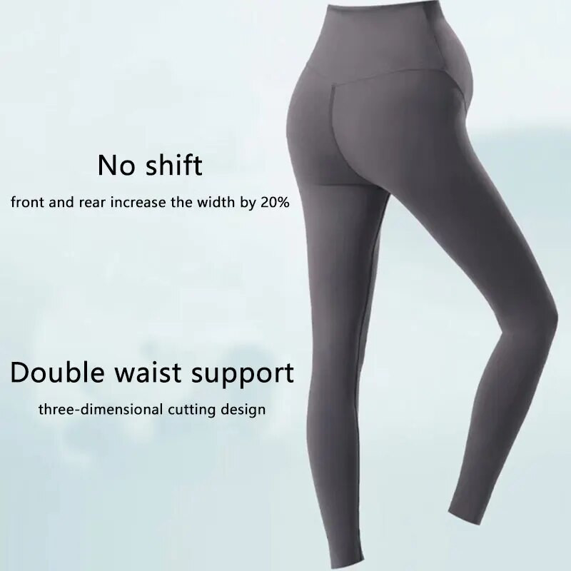 Grūtnieču bikses Legingi Jogas Bikses Sievietēm Pelēks ML XL Augsts viduklis Ātri žūstošs Augsts Elastīgs Elastīgs Drošs Sports Ikdienas