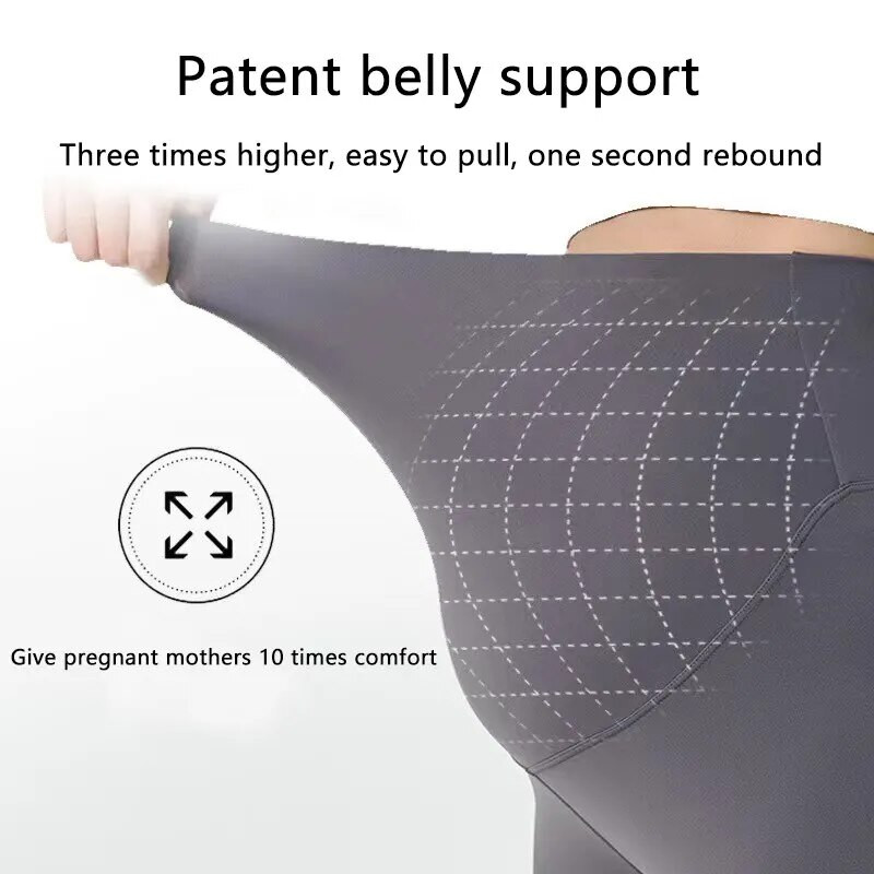 Grūtnieču bikses Legingi Jogas Bikses Sievietēm Pelēks ML XL Augsts viduklis Ātri žūstošs Augsts Elastīgs Elastīgs Drošs Sports Ikdienas