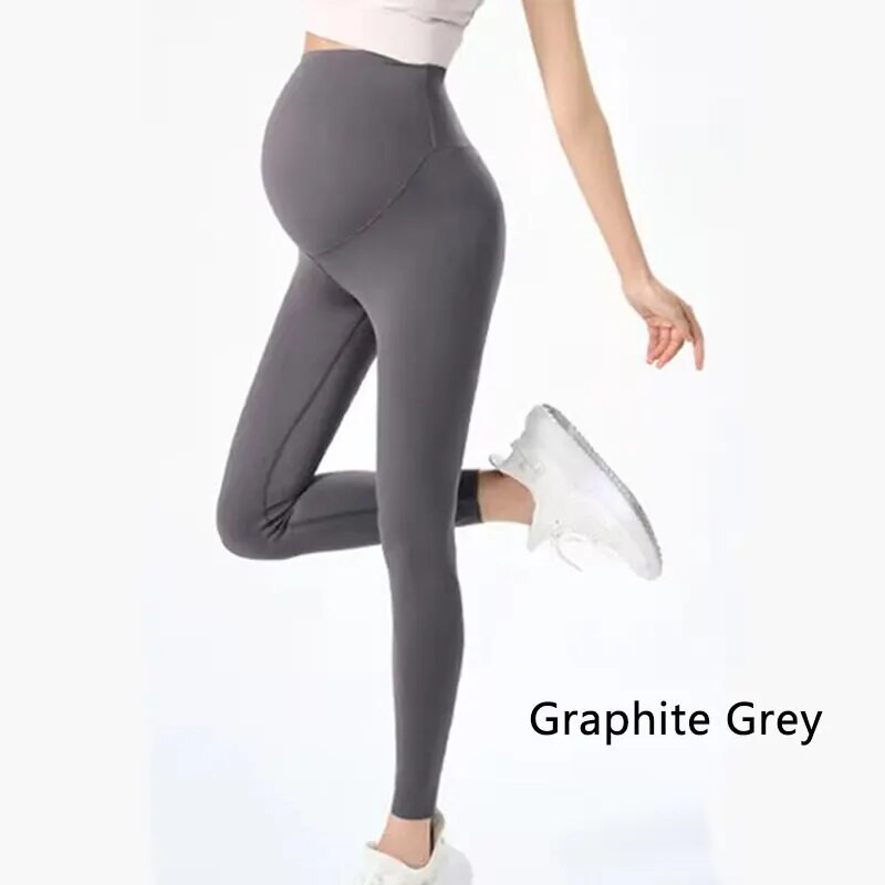 Grūtnieču bikses Legingi Jogas Bikses Sievietēm Pelēks ML XL Augsts viduklis Ātri žūstošs Augsts Elastīgs Elastīgs Drošs Sports Ikdienas