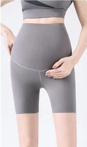 Grūtnieces Legingi Grūtnieču Jogas Bikses Vasaras Haizivīdas audums Sieviešu Plāns Melns Tievs Sporta Fitnesa Šorti ar augstu vidukli