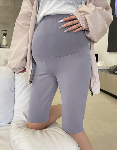 Grūtnieces Legingi Grūtnieču Jogas Bikses Vasaras Haizivīdas audums Sieviešu Plāns Melns Tievs Sporta Fitnesa Šorti ar augstu vidukli