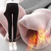 Χειμερινό φθινόπωρο Εγκυμοσύνη Κολάν εγκύων Γράμμα Smile Παντελόνι Ζεστό Βελούδινο Θηλασμό Κοιλιακά Ρούχα Για Skinny εγκυμοσύνης