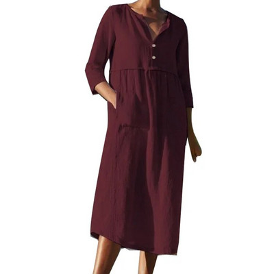 Trudnička haljina Odjeća za trudnice s printom kratkih rukava s V-izrezom Maxi duga haljina za dojilje Ležerna odjeća za trudnice