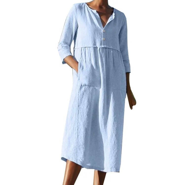 Trudnička haljina Odjeća za trudnice s printom kratkih rukava s V-izrezom Maxi duga haljina za dojilje Ležerna odjeća za trudnice