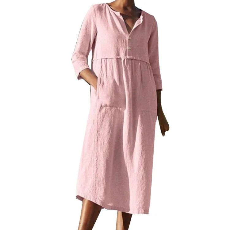 Trudnička haljina Odjeća za trudnice s printom kratkih rukava s V-izrezom Maxi duga haljina za dojilje Ležerna odjeća za trudnice