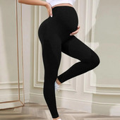 Rasedus Retuusid Kõrge vöökohaga Rasedad Riided Rasedad Naised Kõhutugi Kootud Retuusid Body Shaper Püksid Üheksandad püksid