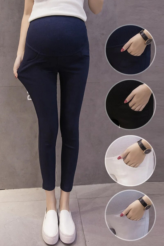 Raseduspüksid vöökoht lahtised püksid vabaaja välimine kandmine üheksa punkti laia jalaga, kõhtu toetavad säärised suvised reguleeritavad rasedapüksid