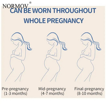 NORMOV Клинове за бременни Плетени клинове с висока талия Поддържащи корема за бременни жени Модни тесни панталони за оформяне на тялото по време на бременност