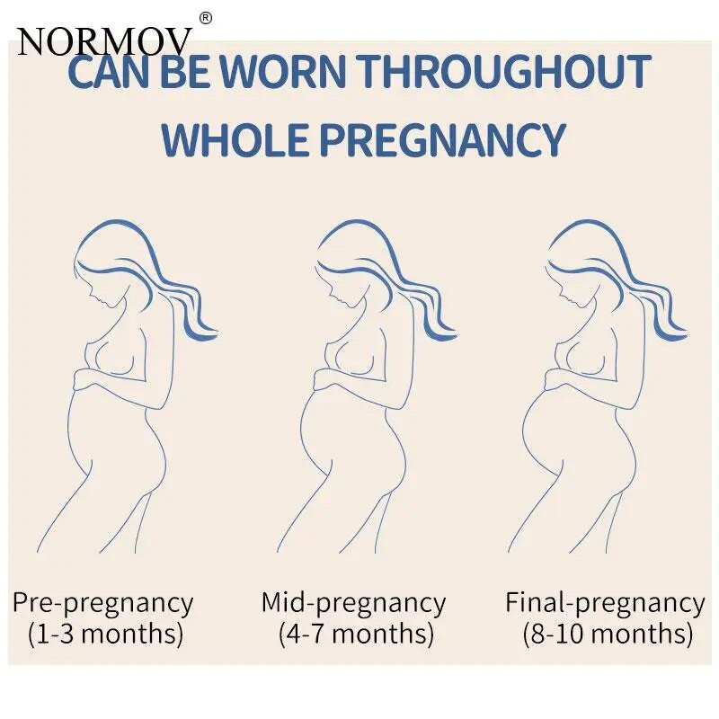 NORMOV Nėščiųjų antblauzdžiai Megzti aukštu juosmeniu Nėščiųjų pilvo palaikantys antblauzdžiai Moterims Nėštumo kūno formavimo mados siauros kelnės