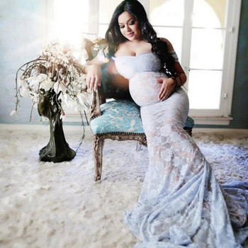 Δαντελένιο φόρεμα εγκυμοσύνης για φωτογραφική λήψη Μακρύ μάξι σέξι φόρεμα εγκυμοσύνης Ρούχα για έγκυες γυναίκες Φόρεμα εγκυμοσύνης στηρίγματα φωτογραφίας