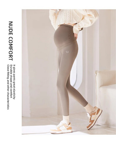 Άνοιξη/Καλοκαίρι Άνευ ραφής παντελόνι κολάν εγκυμοσύνης Ρούχα εγκυμοσύνης Μαλακό βελούδινο ύφασμα υποστηρικτικό σχέδιο καρχαρία