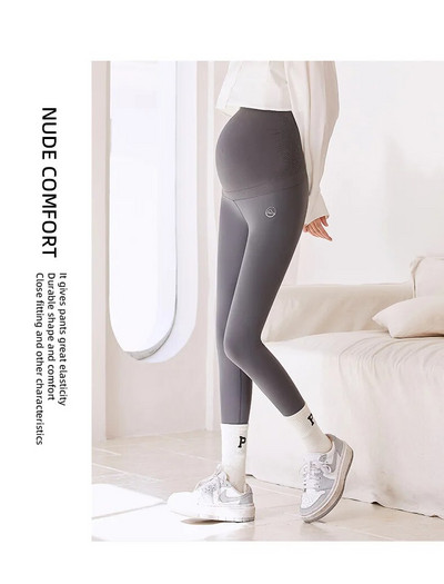 Άνοιξη/Καλοκαίρι Άνευ ραφής παντελόνι κολάν εγκυμοσύνης Ρούχα εγκυμοσύνης Μαλακό βελούδινο ύφασμα υποστηρικτικό σχέδιο καρχαρία