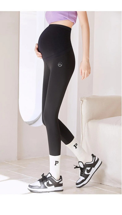 Άνοιξη/Καλοκαίρι Άνευ ραφής παντελόνι κολάν εγκυμοσύνης Ρούχα εγκυμοσύνης Μαλακό βελούδινο ύφασμα υποστηρικτικό σχέδιο καρχαρία