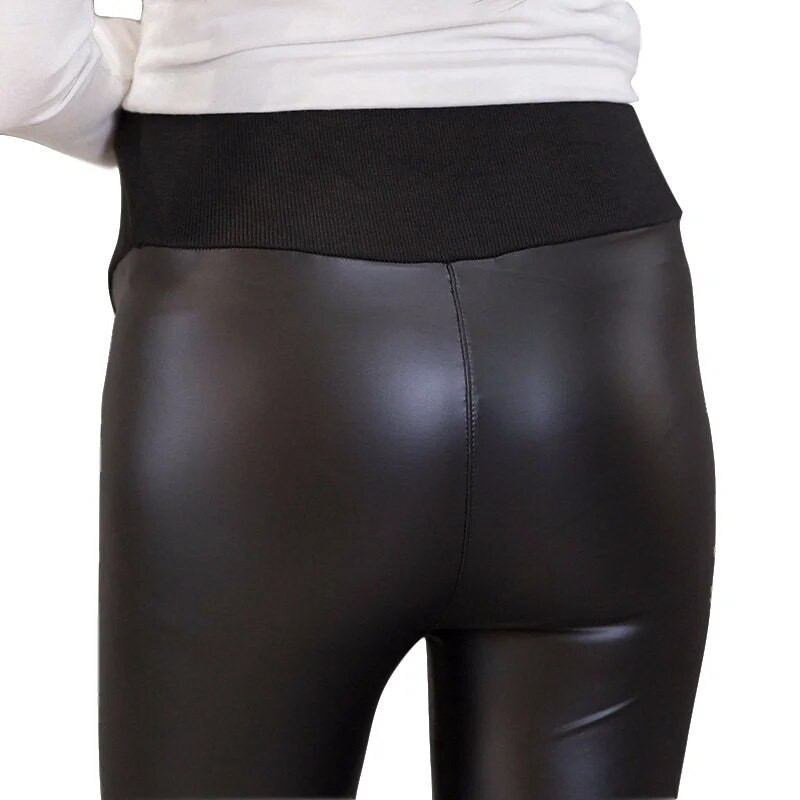 Pavasario rudens gimdymo kelnės Dirbtinės PU odos plonos antblauzdžiai nėščiosioms mados žindymas pilvą palaikantis drabužis nėštumas