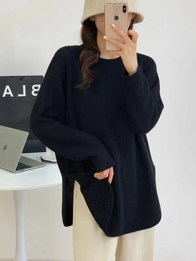 2023. gada jauns rudens un ziemas grūtnieču džemperis, sieviešu drēbju komplekts liela izmēra neregulārs džemperis lielizmēra modes bikses, kostīms grūtniecēm