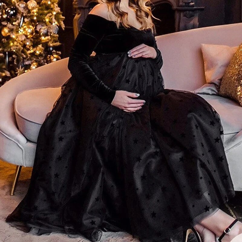 Pavasara Rudens Grūtnieču kleitas Fotosesijai Apģērbs Ballīšu kleitas Grūtniecēm Fotografēšana Kleita Grūtnieču apģērbs