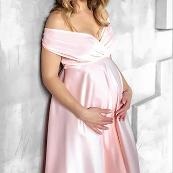 Νέο φόρεμα λήψης φωτογραφιών εγκυμοσύνης 2022 για φωτογραφία Ένδυση εγκύων γυναικών με λαιμόκοψη V, σέξι φορέματα εγκυμοσύνης με χαμηλή περικοπή