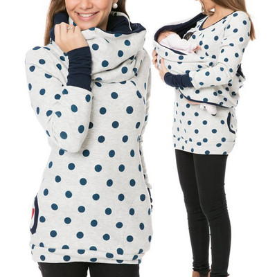 Rasedatele naistele imetavatele naistele mõeldud kampsun kapuutsiga kampsun, hele kootud kampsun Naiste pikad kardiganid pikkade varrukatega