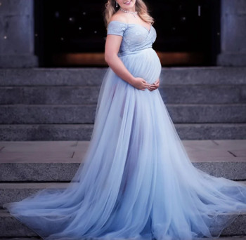 Φόρεμα εγκυμοσύνης 2023 Καλοκαιρινό διχτυωτό Ρούχα για έγκυες γυναίκες Φόρεμα Κομψό Κοστούμι φωτογραφιών Vestidos Ρούχα κοντά μανίκια