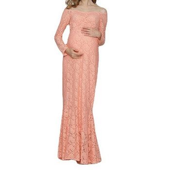 Φόρεμα 2023 Φωτογράφηση εγκυμοσύνης Μακρυμάνικα Ρούχα για Έγκυες Μόδα Ρούχα εγκυμοσύνης Δαντέλα Φόρεμα για πάρτι εγκυμοσύνης