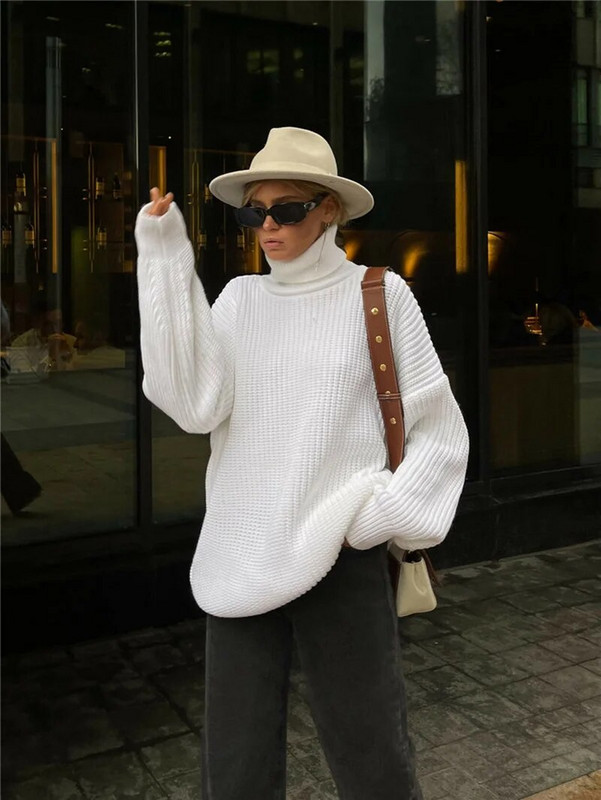 Rudens žiemos šilti stori rūbai nėščiosioms Premama ilgas megztinis laisvalaikis moteriškas Moteriškas kietas megztas megztinis Palaidinės su megztiniu viršuje