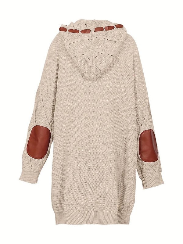 Moterų 2023 m. rudens stambūs ilgi megztiniai, atviri priekyje megzti megztiniai, laisvi viršutiniai drabužiai nėščiosioms