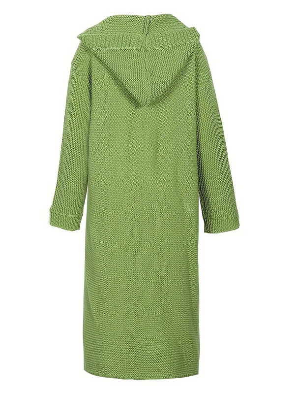 Moteriškas laisvalaikis ilgomis rankovėmis su apykakle, priekyje megztas megztinis su sagutėmis, briaunotas megztinis Nėščioms