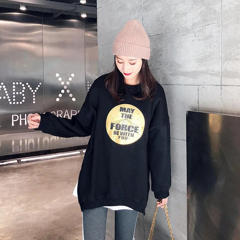 Pavasario rudens rūbai nėščiosioms Premama ilgomis rankovėmis megztiniai Megztiniai nėščioms moterims, džemperis su apatiniu iškirpimu, palaidinės plius dydis