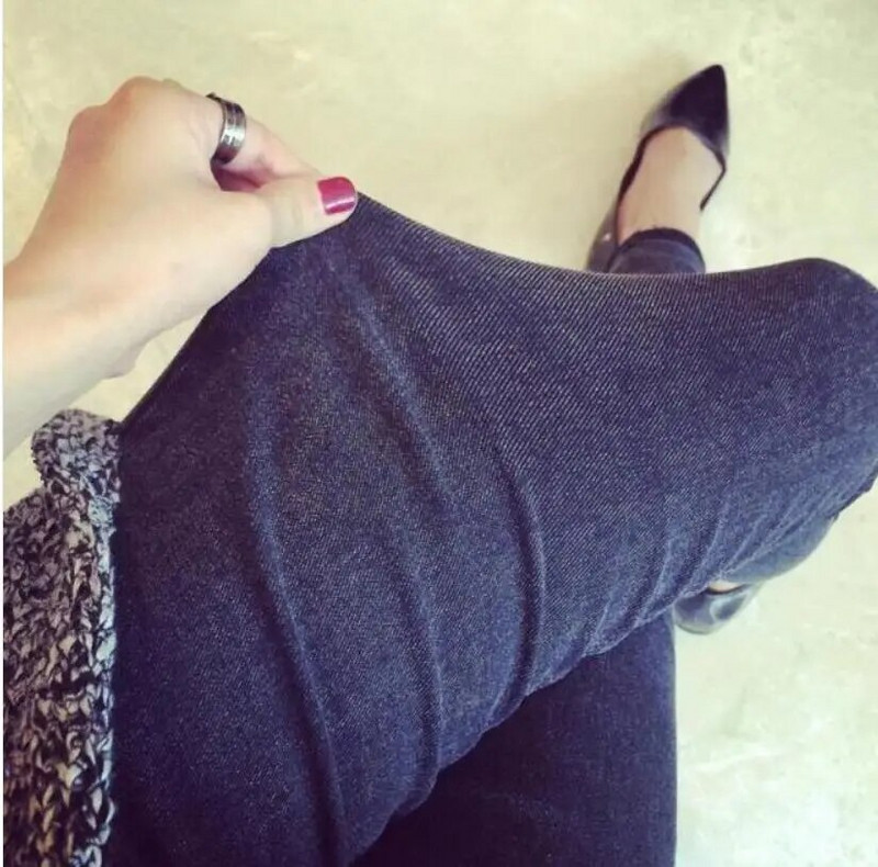 Φθινοπωρινές έγκυες γυναίκες Ψηλή μέση κοιλιά Καουμπόικο παντελόνι Λεπτό στρίφωμα Γυναικείο παντελόνι μολύβι Εγκυμοσύνη Skinny τζιν κολάν Τζιν