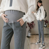 Kućne ležerne tajice za trudnice, čvrste tajice za trudnice, široke podesive hlače za fitness