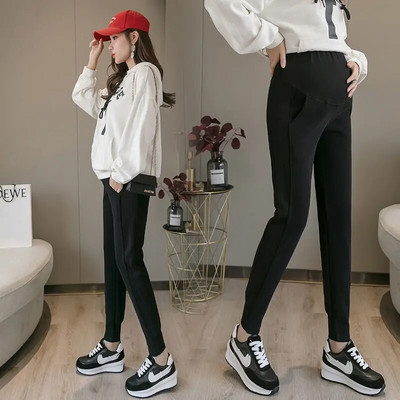 Kućne ležerne tajice za trudnice, čvrste tajice za trudnice, široke podesive hlače za fitness