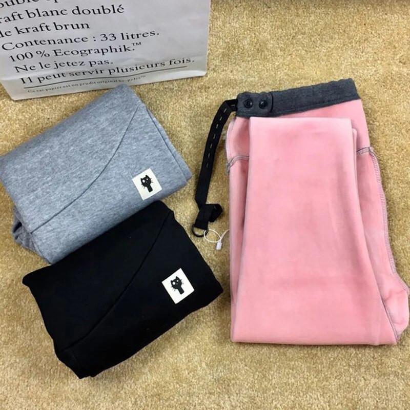 2023. g. samta biezināšana ziemas grūtnieču legingi, bikses, apģērbi grūtniecēm, silti, ar augstu vidukli, iekarināmie grūtniecības bikses