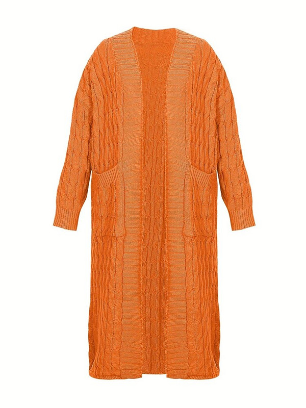 2023 m. rudens ilgomis rankovėmis, atviromis priekyje, stambus megztinis megztinis Moteriški megztiniai nėščiosioms