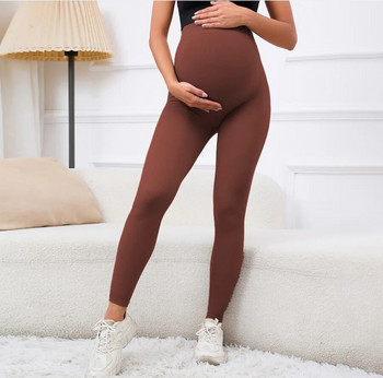 Ανοιξιάτικο και Φθινόπωρο Παντελόνι εγκυμοσύνης με ψηλόμεσο λίφτινγκ με λεπτή εφαρμογή με ρυθμιζόμενους ιμάντες κοιλιάς Κολάν εγκυμοσύνης