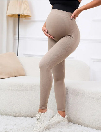 Ανοιξιάτικο και Φθινόπωρο Παντελόνι εγκυμοσύνης με ψηλόμεσο λίφτινγκ με λεπτή εφαρμογή με ρυθμιζόμενους ιμάντες κοιλιάς Κολάν εγκυμοσύνης