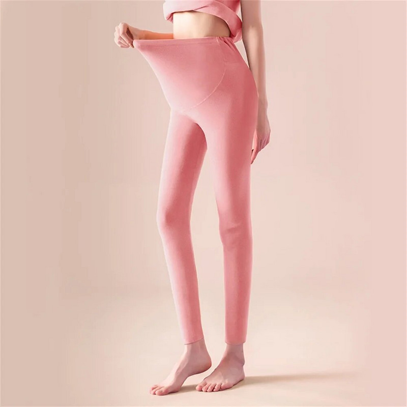Rudens ziema jauns bezšuvju plus samta neilona maternitātes legingi sporta ikdienas jogas bikses apģērbi grūtniecēm Grūtniecība
