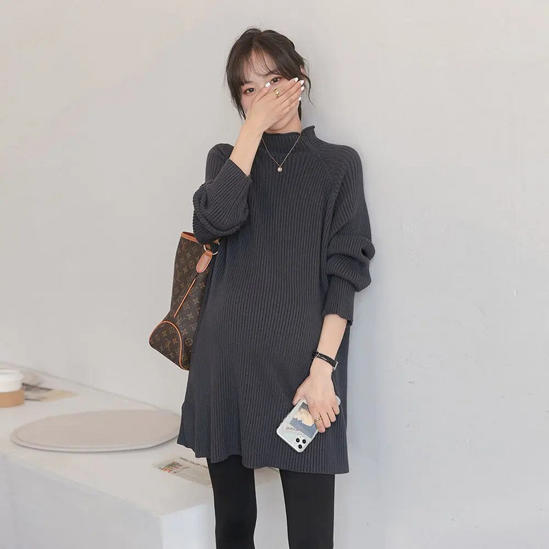 Vabaaja rasedate kampsun naiste sügis 2022 pikkade varrukatega avara kampsun talvine rase kootud naiste kampsun