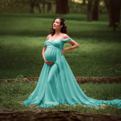 Mežģīņu kleitas grūtniecēm fotosesijai Seksīga grūtniecei bez pleciem, gara, eleganta bērnu dušas kleita, sievietes vakarkleita