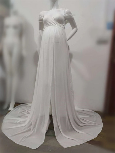 Mežģīņu kleitas grūtniecēm fotosesijai Seksīga grūtniecei bez pleciem, gara, eleganta bērnu dušas kleita, sievietes vakarkleita