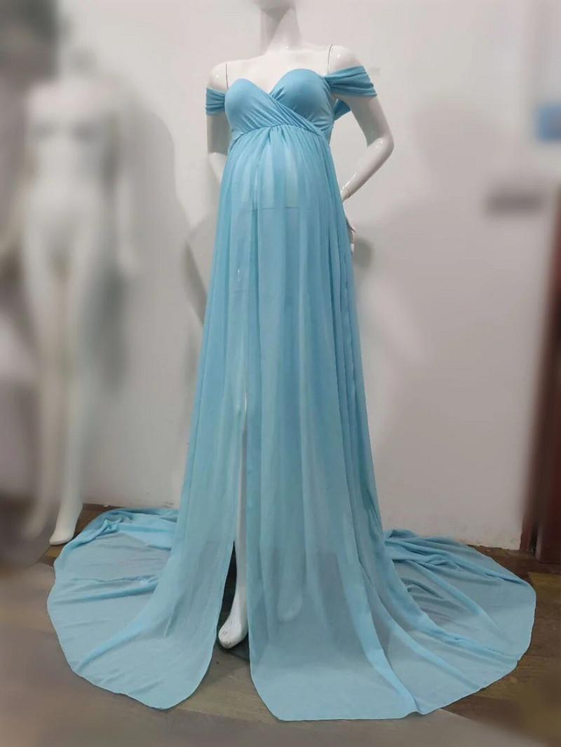 Mežģīņu kleitas grūtniecēm fotosesijai Seksīga grūtniecei bez pleciem, gara, eleganta bērnu dušas kleita, sievietes vakarkleita