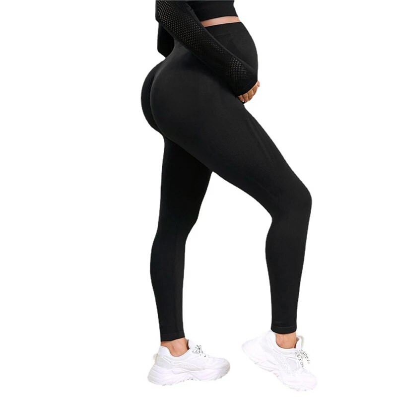 Ψηλόμεσο κολάν εγκυμοσύνης Skinny ρούχα εγκυμοσύνης για εγκύους Belly Support Knitted Leggins Body Shaper Παντελόνι