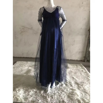 Euroopa Ameerika pikkade varrukatega helmeste võrk Lapikujuline rase naine Seksikas avar mop kleit Rasedusfotograafia Kleidid Riided