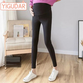 Νέο κολάν εγκυμοσύνης ανοιξιάτικο και φθινόπωρο παντελόνι εγκυμοσύνης χειμώνα συν φλις σφιχτό στήριγμα κοιλιάς φόρεμα εγκυμοσύνης μονόχρωμα