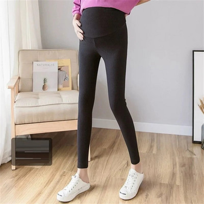 Νέο κολάν εγκυμοσύνης ανοιξιάτικο και φθινόπωρο παντελόνι εγκυμοσύνης χειμώνα συν φλις σφιχτό στήριγμα κοιλιάς φόρεμα εγκυμοσύνης μονόχρωμα