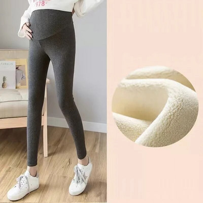 Νέο κολάν εγκυμοσύνης ανοιξιάτικο και φθινόπωρο παντελόνι εγκυμοσύνης χειμώνα συν φλις σφιχτό στήριγμα κοιλιάς φόρεμα εγκυμοσύνης μονόχρωμα