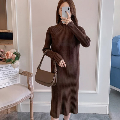 Grūtniecības džemperis Ziemas grūtniecēm trikotāžas džemperis ar bruņurupuču apkakli Elastība Eleganti Džemperi Rudens Grūtniecība Sieviete