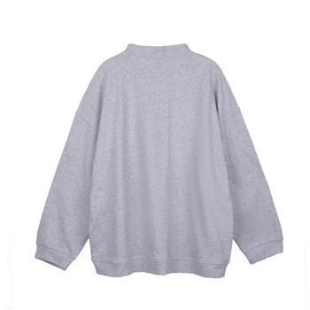 Пролетен пуловер с жилетка и качулка, копчета, джобове, памучна хавлиена материя за бременни и бременни, дропшиппинг 9125