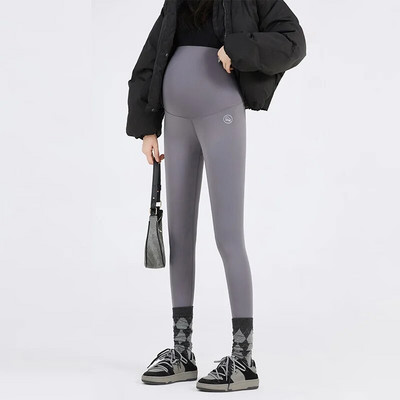 Κολάν εγκυμοσύνης για γυναίκες πάνω από την κοιλιά, Χειμερινό ζεστό χοντρό παντελόνι γιόγκα εγκυμοσύνης