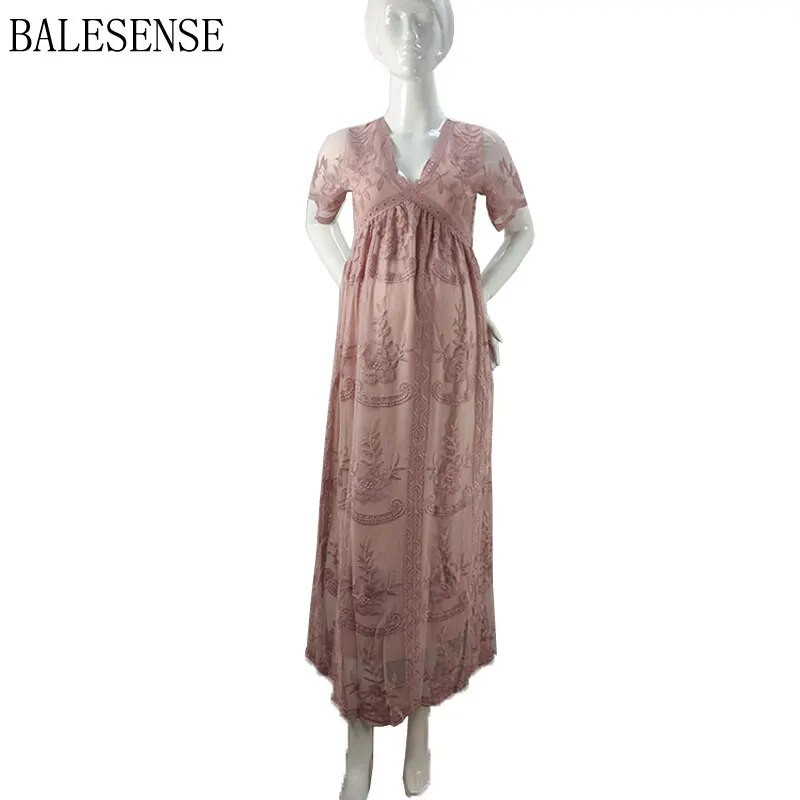 Valged pitsist rasedate kleidid fotosessiooniks suveks V kaelusega rasedus Baby Shower kleit rasedatele naistele fotograafia Maxi kleidid